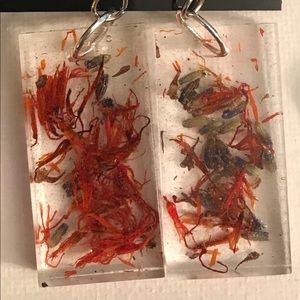 Homemade resin earrings